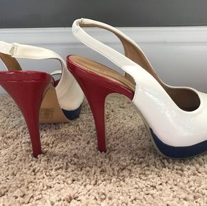 Color Block Patent Heels